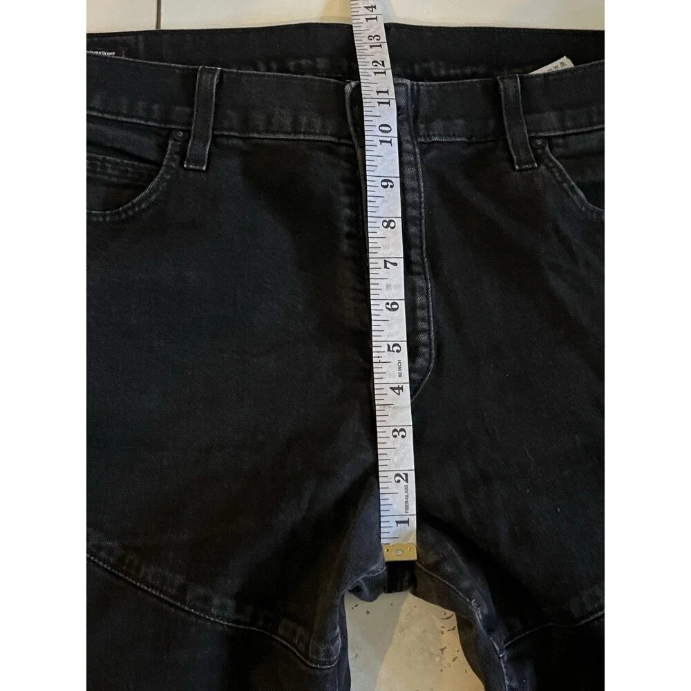 TRUE RELIGION Men's Jeans Sz 40x34 Rocco Moto Skinny Jeans Black Made in USA
